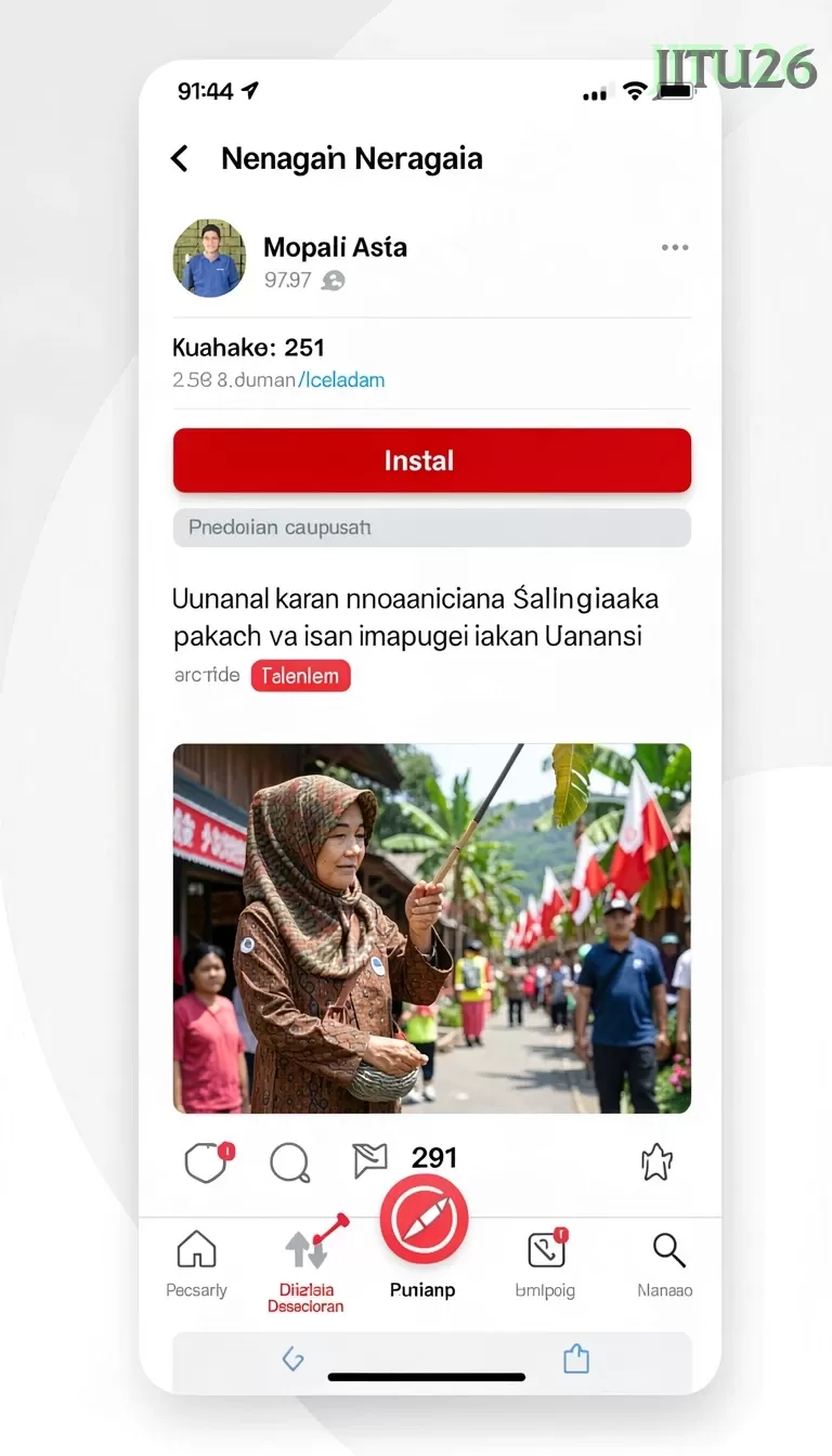 Cuplikan layar V988 — halaman utama